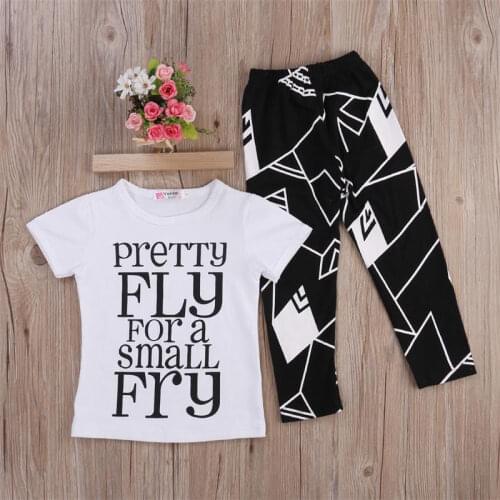 Baby summer 2pcs suit!!!toddler kids baby boys outfits short sleeve letter printed tops+geometric long pants boy clothes set