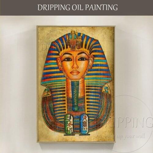 Gifted Artist Handmade High Quality Egypt Sphinx Oil Painting on Canvas Special Art Sphinx Figure Oil Painting for Living Room