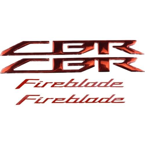 KODASKIN Motorcycle 3D Raise Emblem Stickers Decal for Honda CBR1000RR Fireblade Red color or Silver