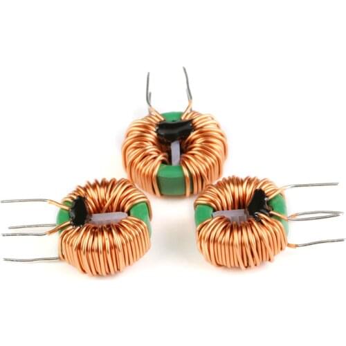 2pcs 10MH 4A Annular Common Mode Filter Inductor 0.6 Wire Choke Ring Inductance 14*9*5mm