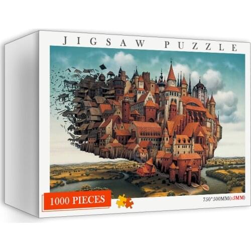 Creative Wooden Puzzles 1000 Pieces Beautiful Painting Jigsaw Puzzle Toys for Adults Brain Teaser Jigsaw Puzzle 1000 Pieces Toys