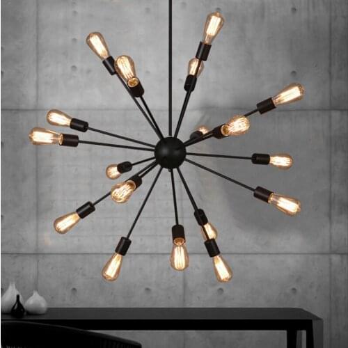 Traditiona Chandelier Antique Style Hanging Lamp Creative Bar Clothing Store Suspended Chandeliers Black Modern Lamp Bedroom