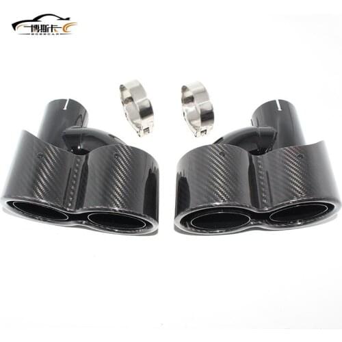 Carbon Fiber Exhaust Tip For Rudi RS3 RS4 RS5 RS6 RS7 A3 A4 A5 A6 A7 Exhaust Tips Exhaust Car Styling SZ003