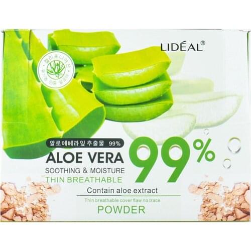 Natural Aloe Vera Pressed Powder Makeup Moisturizer Whitening Smooth Foundation Concealer MH88