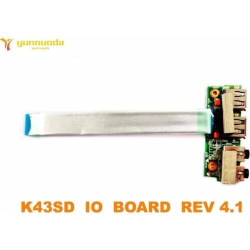 Original for ASUS K43SD USB BOARD AUDIO BOARD K43SD IO BOARD REV 4.1 Tested g ood free shipping