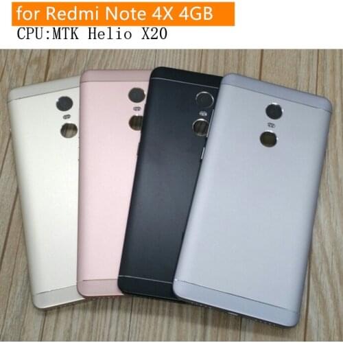 Original for Xiaomi Redmi Note 4X 4GB MTK Battery Back Cover Metal Rear Door Housing Cover Replacement Repair Spare Parts