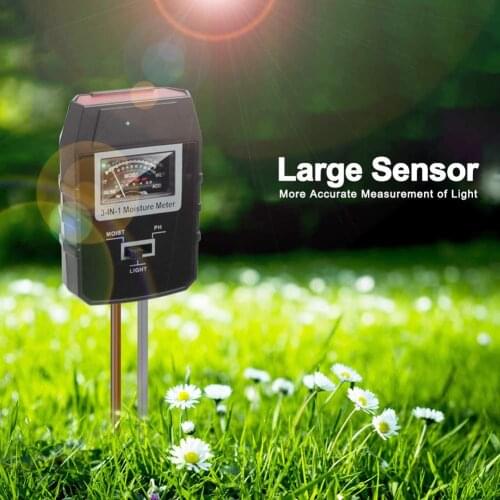 3-in-1 Soil pH Meter Moisture Tester Indoor Plants Garden Lawn Light Sensor