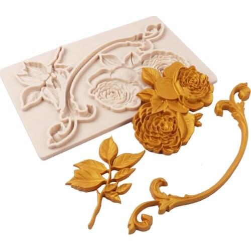 Rose Silicone Sugarcraft Mold Resin Tools Cupcake Baking Mould Fondant Cake Decorating Tools