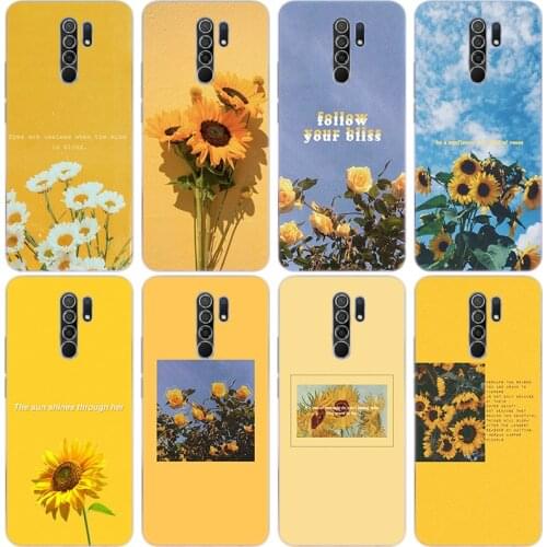 Flower Sunflower Rose Silicone Case for Xiaomi Redmi Note 10 9 Pro Max 10S 9S 8T 8 8A 9 9A 9C 9T K40 Pro 5G Soft Cover