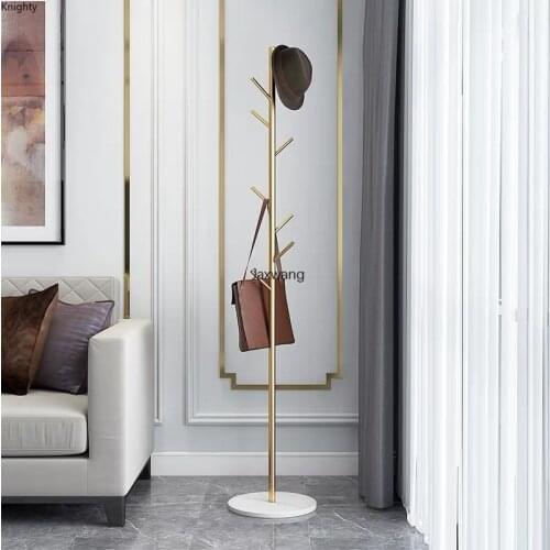 Modern Hanger Floor Bedroom Coat Rack Wrought Iron Home Marble Nordic Hanger Bag Rack Simple Minimalist Modern Household Hangers