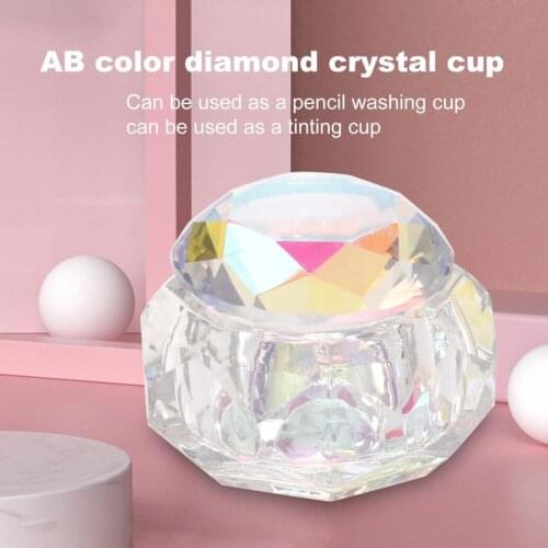 Nail Art Dish Acrylic Liquid Cups Nail Liquid Powder Dampen Dish Nail Glass Crystal Cup Bowl Nail Glassware Nails Powder Holder