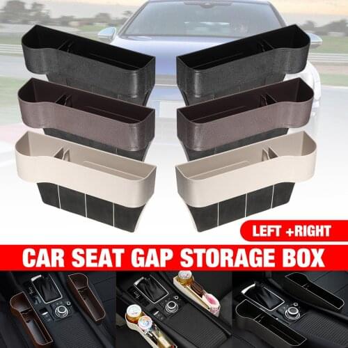 Left / Right Car Seat Crevice Gaps Storage Box ABS Plastic Auto Drink for Pockets Organizers Stowing Tidying Universal