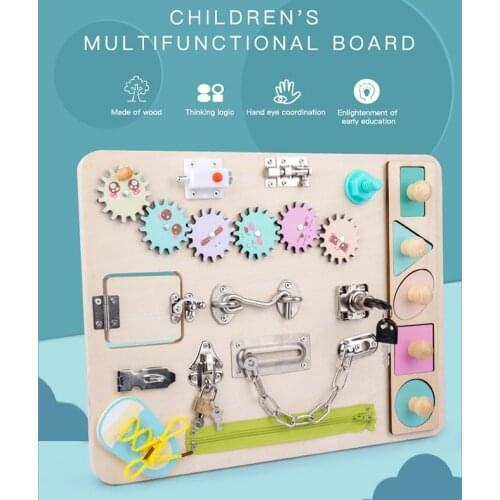 Busy Board Unlock Toy Essential Educational Sensory Board for Toddlers Busy Board Intelligence Development