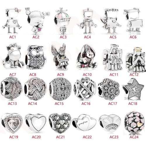 100% Real 925 Sterling Silver Charms Fit Original 3mm Bracelet DIY Jewelry Making For Women Gift
