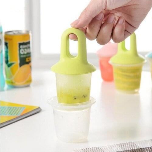 2pcs/lot DIY Ice Pop Maker Tube Tray Popsicle Mold Ice Cream Yogurt Mould with Lids Children Gift Random Color OK 0437