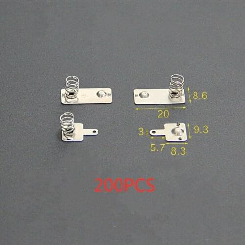 200PCS AAA battery pack 8.3 * 9.3 /8.6*20MM spring contact piece battery box positive and negative single-pole battery