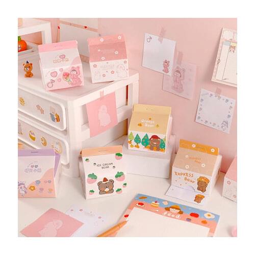 201/230 Sheet Cartoon Memo Pad Notes Korean Milk Box Tear To Do List Daily N Time Sticky Notepad School Office Kawaii Stationery