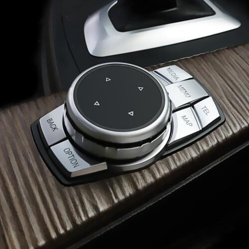 Car styling ABS Chrome Interior Central Multimedia Switch Button Cover Trim Stickers for BMW 5 series F10 F18 525 528