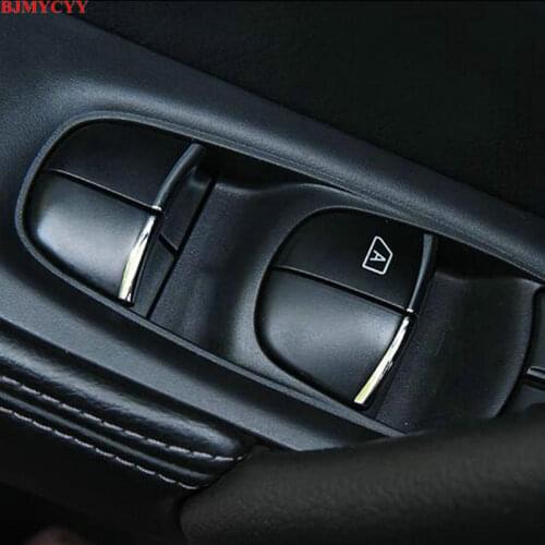 BJMYCYY car styling ABS 7PCS/SET Car window lift buttons decorate sequins For Nissan Rogue X-Trail Xtrail T32 2014-2018
