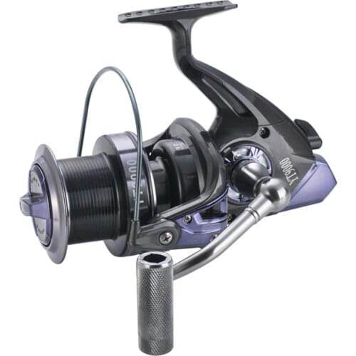 Big Metal Fishing Reel 9000 Metal Line Cup Strong Drag Long Shot Spinning Reel Carp Distant Wheel Trolling Saltwater for Fishing