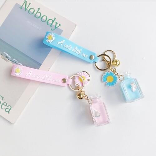 Summer New Floating Unicorn Keychain Pendant Liquid Cute Net Red Pendant Creative Gift Gift