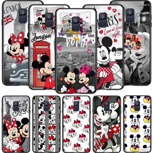 Mickey Minnie Travel For Samsung Galaxy A8 A9 A7 A750 A6 A5 A3 A6S A8S Star Plus 2016 2017 2018 Black Soft Phone Case