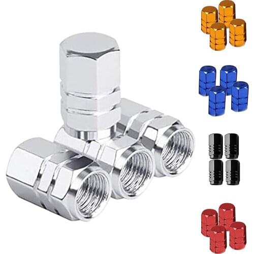 Aluminum Alloy Car Valve Cap, Car Tire Valve, Valve Core Cap, Tire Valve 4Pcs