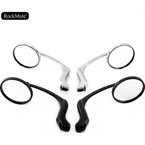 Rear View Side Rearview Round Mirrors For Universal Motorcycle Naked Bike Retro Cafe Racer Custom Project Fit 8mm/10mm Holes
