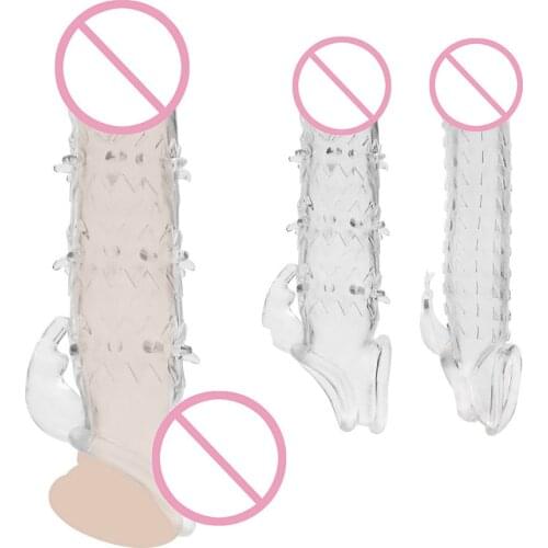 Soft penis sleeve penis ring cock ring expansion extended delay ejaculation male sex toy