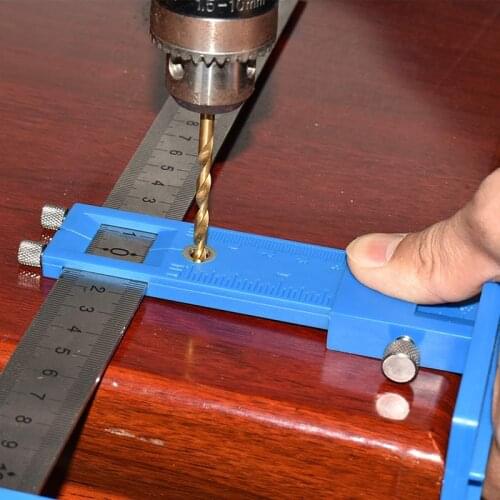 Adjustable Punch Locator Drill Template Guide Multifunctional Cabinet Hardware Jig Tool for Installation of Knob on Door DO