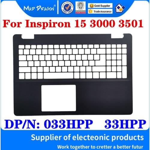 New Original 033HPP 33HPP For Dell Inspiron 15 3000 3501 15.6-Inch Laptop Replacement Palmrest Upper Cover Case Keyboard C Shell