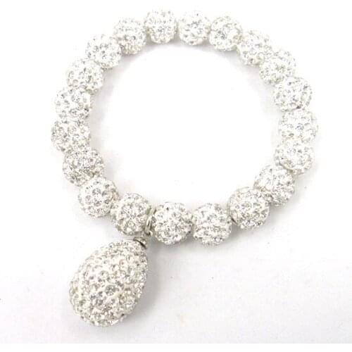 New Fashion Crystal Disco Ball Drop Charm Bracelet For Women Jewelry