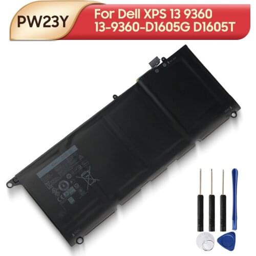 Original Replacement Laptop Battery PW23Y 0RNP72 0TP1GT For Dell XPS 13 9360 13-9360-D1605G D1605T D1705 60Wh Laptop Batteries
