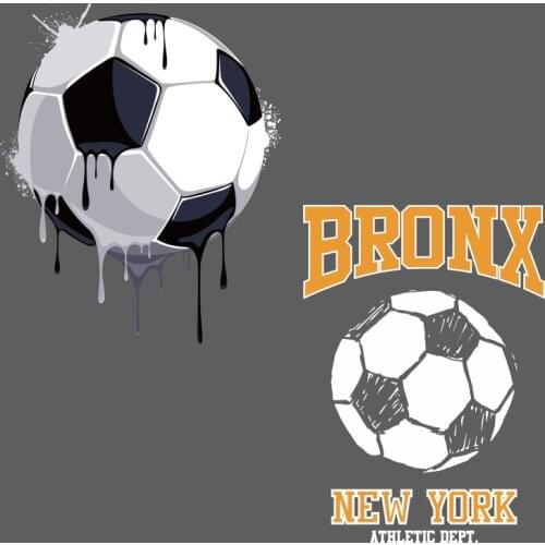 Simple And Stylish Football Alphabet Pattern Heat Transfer for Clothing Printed Cap Bright Badge Accessory Patch Washable