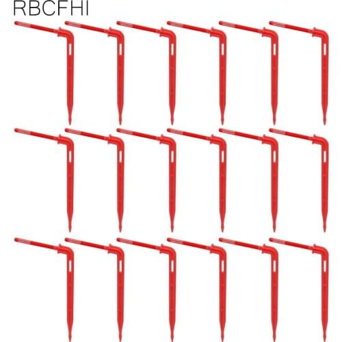 RBCFHl 60/120/200PCS Garden Irrigation 3/5mm Red Bend Arrow Micro to 1/8" Hose Watering Saving Sprinklers