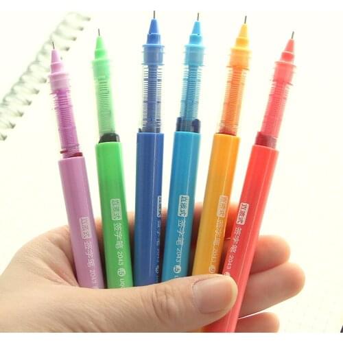 7 pcs/Lot Roller ball pen Color ink 0.5mm Syringe refill gel pens Signature Office accessories School supplies Stationery EB663