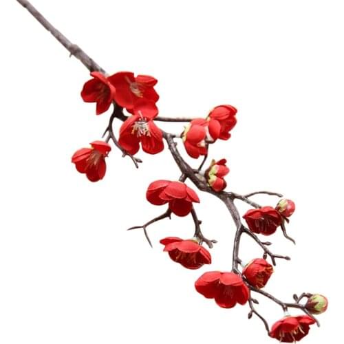 Plum Blossom Silk Artificial Flowers Cherry Blossoms Home Decor Flowers N