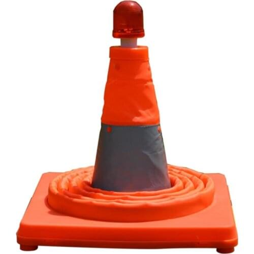Telescopic Folding Road Cone Barricades Warning Sign Reflective Oxford Traffic Cone Traffic Facilities For Road Safety