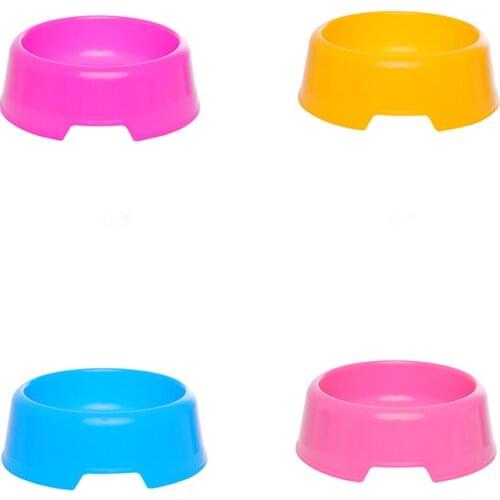 1 pcs Pet Supplies 12cm*4.5cm size Candy Color Plastic Dog Bowl Feeding Water Food Puppy Feeder Cat Dog Bowls feeding Supplies