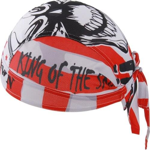 Cycling Cap Men Red Color Skull Pattern Quick Dry Anti-sweat Bicycle Bandana Ciclismo Bike Riding Pirate Hat Headscarf
