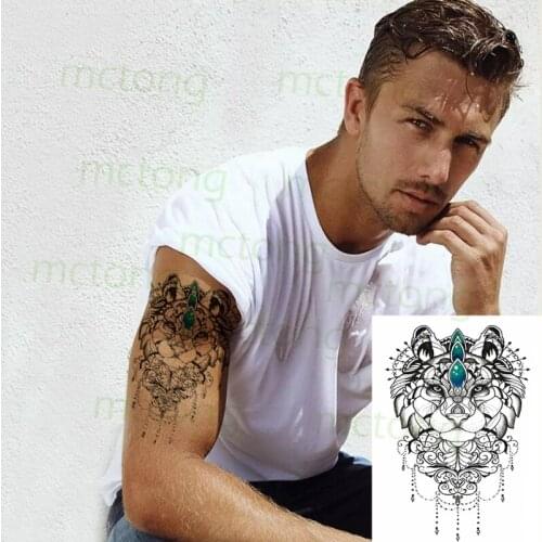 Waterproof Temporary Tattoo Sticker Dreamcatcher tiger lion animal tatto flash tatoo tatouage temporaire for women girl men