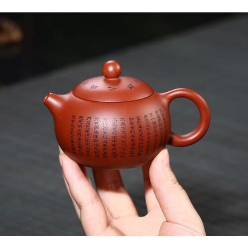 Yixing Teapot Xishi Kettle Handpainted Kung Fu Zisha Teaware Send Gift Box