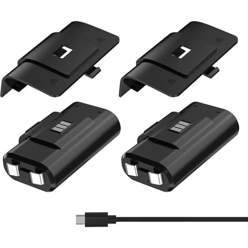 2PCS Game Controller Battery Replacement Kit For /Series X Handle Controller 1000Mah 2.4V Rechargeable Batteries