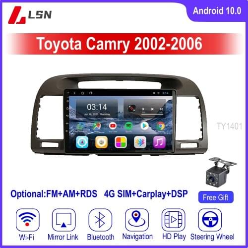 9" Android 10 For TOYOTA CAMRY 2002,2003,2004,2005,2006 Multimedia Video GPS Navigation Car Radio Player Auto Stereo Navi 2Din