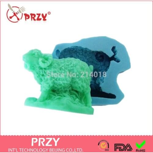 Free shipping Zodiac Goat/ sheep modelling silicon soap mold Cake decoration mold Handmade soap mold fondant mold