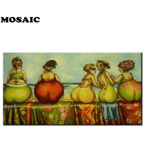 Large Diy Diamond Painting 5d Diamond Embroidery Fruit body fat sister family full Drill rhinestone mosaic Picture WAll Art