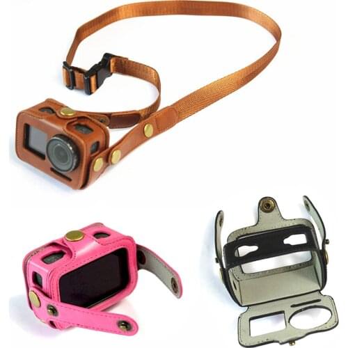 PU Leather case cover for dji osmo action sport camera bag Dijiang DJ Housing shell camera Accessories