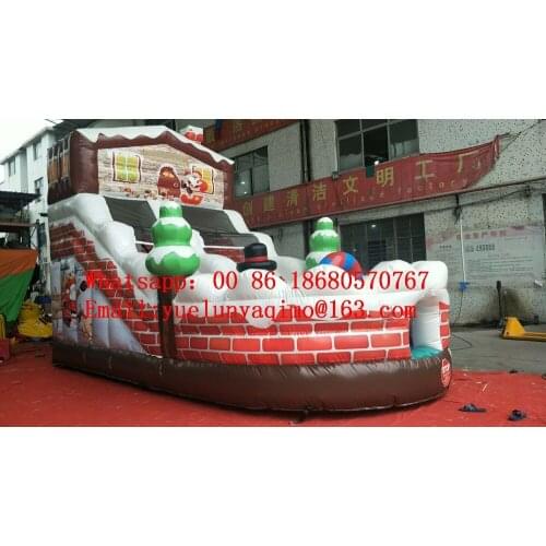 Factory direct inflatable slides, pool slides, trampolines, obstacle courses, Christmas inflatable rainbow slide BYS532