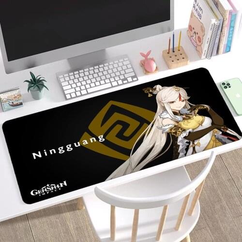 Genshin Impact 90x40cm Large Mouse Pad Gaming Accessories PC Gamer Mouse Pad Animation Non-slip Non-slip Laptop Mouse Pad Xxl
