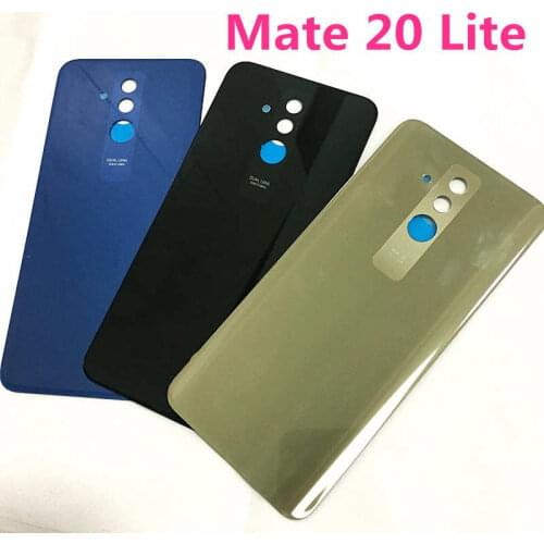 Mate 20 Lite Glass Back Rear Battery door housing Cover Door case with Glue sticker For Huawei Mate 20 Lite